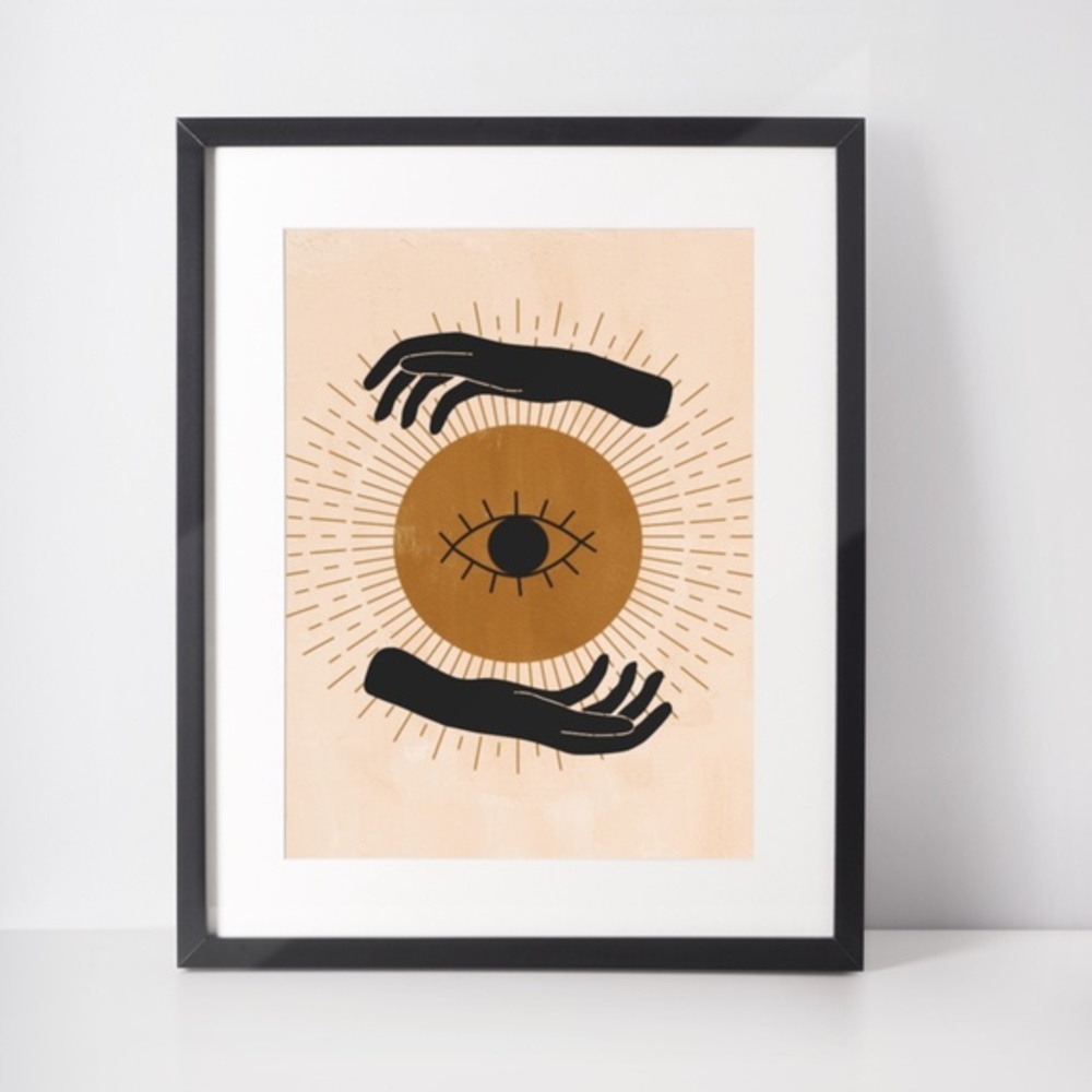 Wall Art Bohemian Celestial Hands Print Poster Illustration Unframed - Picture 5 of 5